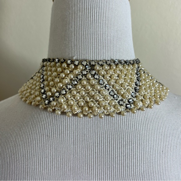 Vintage Pearl Rhinestone Collar Costume Theater - Picture 4 of 5